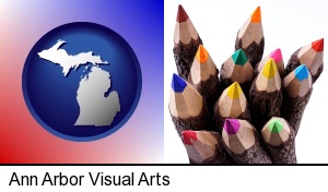 Ann Arbor, Michigan - colored pencils