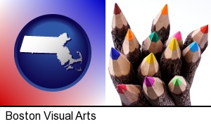 Boston, Massachusetts - colored pencils