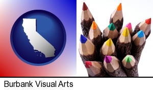 Burbank, California - colored pencils