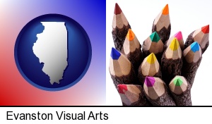Evanston, Illinois - colored pencils