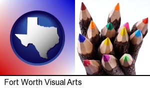 Fort Worth, Texas - colored pencils