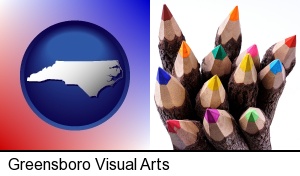 Greensboro, North Carolina - colored pencils