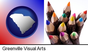 Greenville, South Carolina - colored pencils