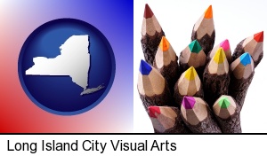 Long Island City, New York - colored pencils