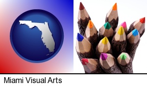 Miami, Florida - colored pencils
