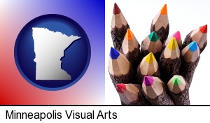 Minneapolis, Minnesota - colored pencils