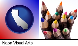 Napa, California - colored pencils