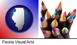 Peoria, Illinois - colored pencils