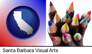 Santa Barbara, California - colored pencils