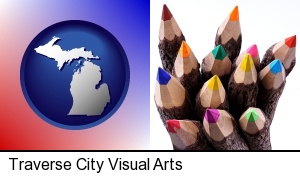 Traverse City, Michigan - colored pencils