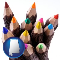 colored pencils - with AL icon