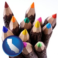 colored pencils - with CA icon