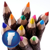 colored pencils - with VT icon