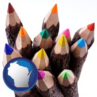 colored pencils - with WI icon